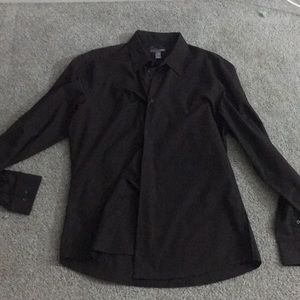 H&M Dark Brown Button Down Shirt